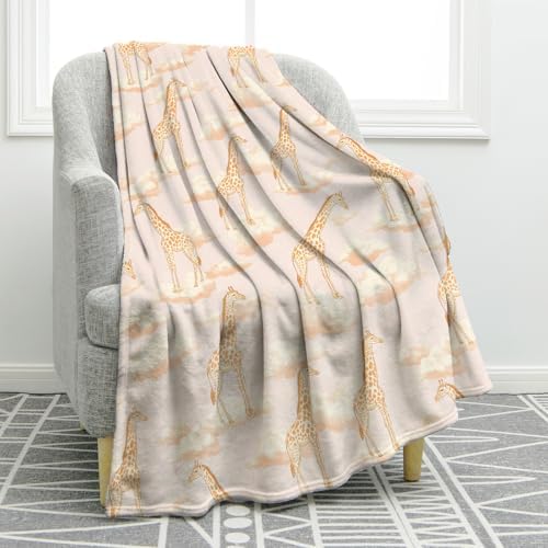 Jekeno Giraffe Throw Blanket Gifts for Giraffes Lovers Kids 50"x60" by Jekeno