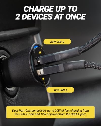 Scosche PowerVolt Power Delivery 32W Dual Port USB-C Car Charger Adapter