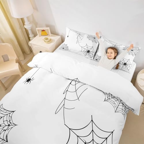 Feelyou Spiders Halloween Themed Bedding Set 2Pcs Twin Size Boys Girls - Image 5