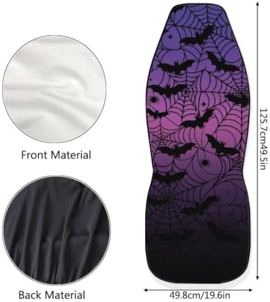 Purple Black Bat Car Seat Covers for Front Seats Soft