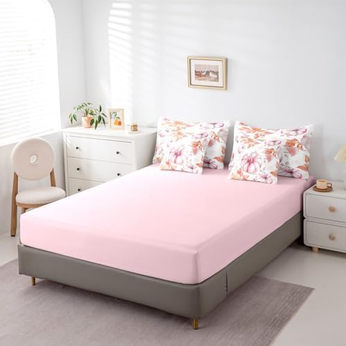 Erosebridal Girls Pink Fall King Comforter Set 7 Piece,Maple Leaves Pumpkin Kids Bed in A Bag with Sheets Glitter Diamond Autumn Bedding Set for Teen Girl Women,Thanksgiving Harvest Bed Set - Image 5