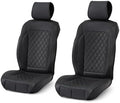 Amazon Basics Front Car Seat Covers, Breathable Faux Leather, Universal Fit, Black, 2-Pack