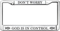 God is in Control Rust-Proof License Plate Frame Jesus Bible Promise License Plate Frame Christian Quote License Plate Frame for Religious People