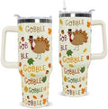 Thanksgiving Tumbler 40 oz Fall Cup Funny Turkey Coffee Travel Mug Stainless Steel Insulated Cups Fall Water Bottle Thanksgiving Decor Gifts for Women by Unknown