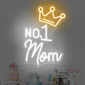 No.1 Mom Neon Sign, Happy Mother's Day LED Light, Gift for Mom, Mother's Day Neon Light, Home Wall Decor Room Decoration, 15.7"x11.2" by DMDMBSR