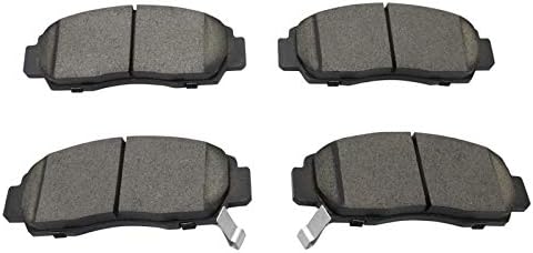 TRQ Front Brake Pads Ceramic Hardware Wear Sensor