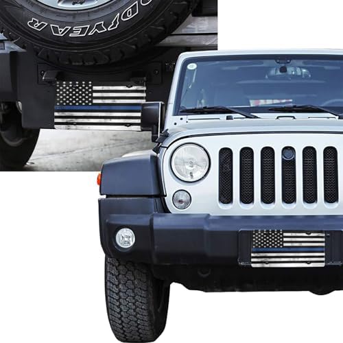 Thin Blue Line American Flag Front License Plate 6" * 12" for Women
