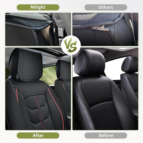 Nilight Car Seat Covers Custom Fit 2007-2024 Jeep Wrangler JK JL 4-Door