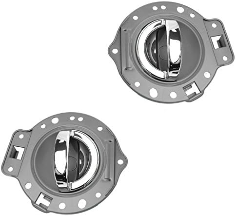 TRQ Door Handle & Bezel Kit Gray & Chrome Front or Rear Pair