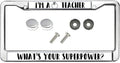 I'm a Teacher What's Your Superpower License Plate Frame Chrome 2 Holes Teacher Superpower Quotes License Plate Frame 2 Holes Teacher Quotes Metal Car Accessories