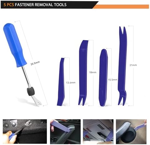 GOOACC 1315PCS Retainer Clips Interior Accessories - 56 Most Popular Sizes Bumper Trim Body Clips with Fasteners Remover and 10Pcs Reusable Cable Ties for Toyota Nissan Ford BMW Chevy Honda Subaru - Image 4