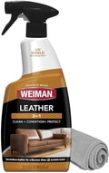 Weiman Leather Cleaner, Polish and Conditioner for Furniture, Car, Purses, Shoes, Boots and Couches- Micro Fiber Towel Included, 22oz
