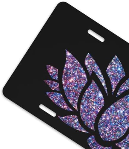 Colorful Lotus Front License Plate 6" * 12" for Women