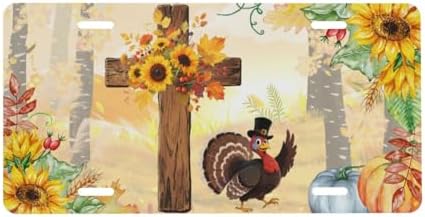 Thanksgiving Turkey Autumn Front License Plate 6" * 12" for Women
