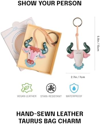 Zodiac Horoscope Bag Charm - Unique Purse Charm Keychain for Backpacks