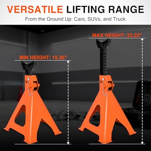 Nilight 6-Ton Jack Stands, Double Locking, 12,000 lb Capacity, 2-Pack - Image 2