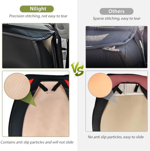 Nilight Car Seat Cover Custom Fit 2007-2024 Jeep Wrangler JK JL 4-Door