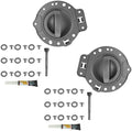 TRQ Door Handle & Bezel Repair Kit Gray Front or Rear Pair Set