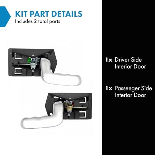 TRQ Interior Chrome Door Handle Set Pair