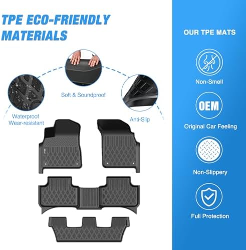 Nilight TPE Floor Mats for Audi Q7 SQ7 2017-2026