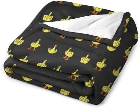 Socira Funny Duck Blanket Throw Blanket Funny Duck Gifts for Women Men Soft Sofa Throws for Travel Camping Bed Home Decor Car Birthday Gift 40"*50" （100 * 130cm） - Image 3
