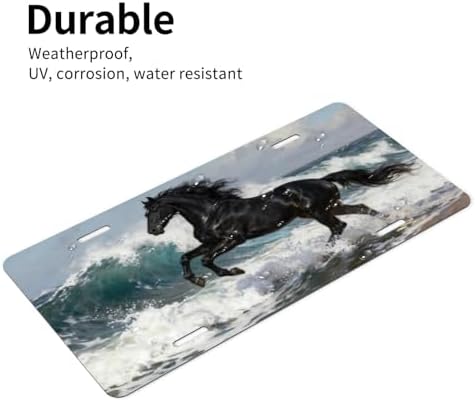 Dark Horse Sea Front License Plate Car Decorative License Plates