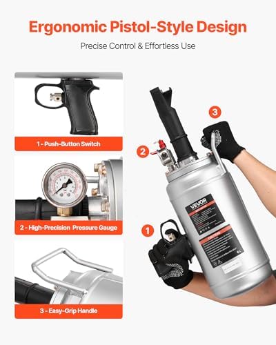 VEVOR Portable Tire Bead Seater, 1.6 Gal / 6 L Air Bead Blaster, Handheld Tire Inflator Tool, 87-116 PSI Operating Pressure, Trigger Seating Inflator for Car, Compact SUV, Light Truck, E-Bike, RV, ATV - Image 4