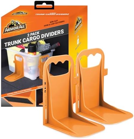 Armor All Trunk Cargo Blocks, Cargo Dividers, Trunk Dividers, Hook & Loop Trunk Organizer Blocks to Hold Cargo in Place, Cargo Containment System for Cars, Trucks, SUVs, Vans, 2 Pieces