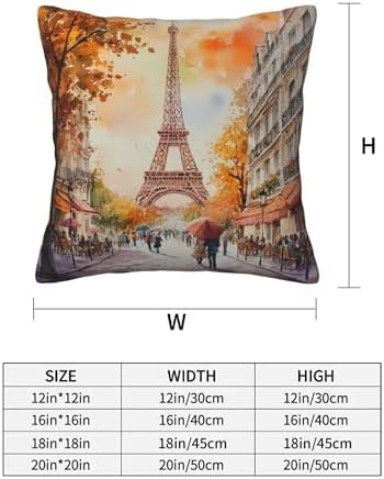 Paris Eiffel Throw Pillow Covers 18x18 inch Set of 2 Pillow Case Cushion Cover for Home Sofa Couch Living Room Car Decor - Image 3