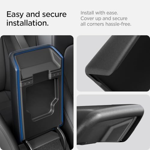 Spigen Armrest Cover for Tesla Model Y Juniper & YL & 3 Highland - Black