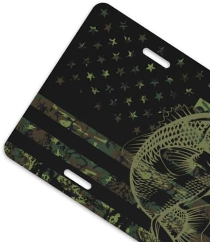 Camouflage Flag Fish Front License Plate 6" * 12" for Women