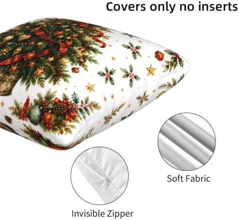 Christmas Trees Throw Pillow Covers 18x18 inch Set of 2 - Image 5