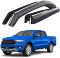 Goodyear Shatterproof in-Channel Window Deflectors for Ford Ranger 2019-2023 SuperCrew, Rain Guards, Window Visors for Cars, Vent Deflector, Car Accessories, 4 pcs - GY003449LP