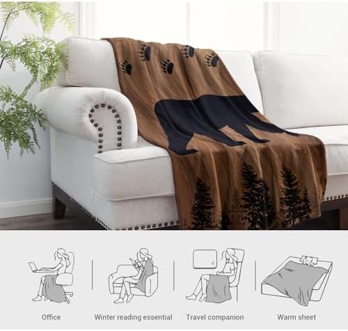 Jekeno Bear Throw Blanket Gifts for Kids Teen Adult 50"x60" - Image 6