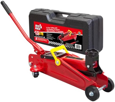 Big RED 1.5 Ton Hydraulic Trolley Service/Floor Jack with Blow Mold Case by BIGRED