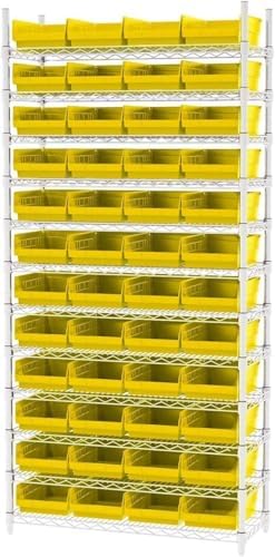 Akro-Mils 30150 Plastic Organizer and Storage Bins for Refrigerator, Kitchen, Cabinet, or Pantry Organization, 12-Inch x 8-Inch x 4-Inch, Yellow, 12-Pack - Image 6