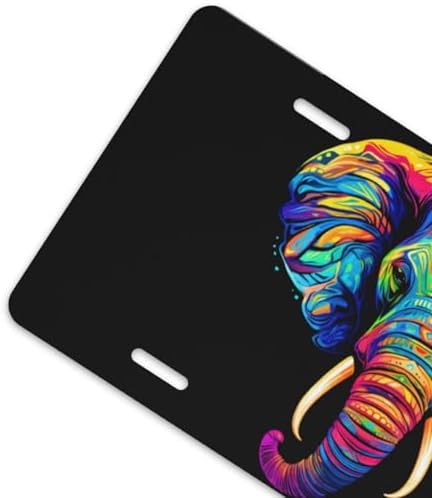 Elephant Art Front License Plate 6" * 12" for Women