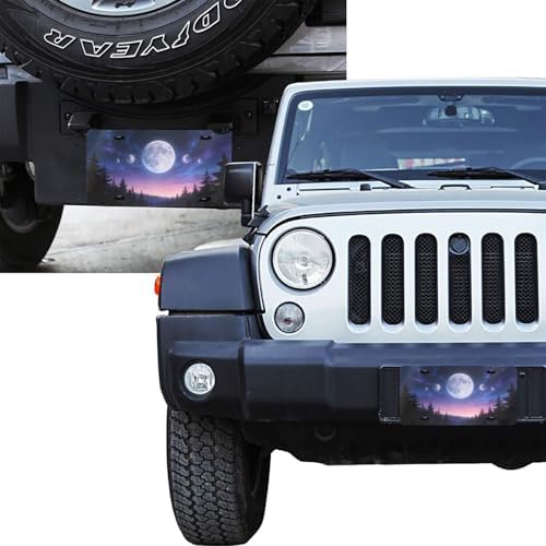 Full Moon Front License Plate Aluminum Decorative License Plates
