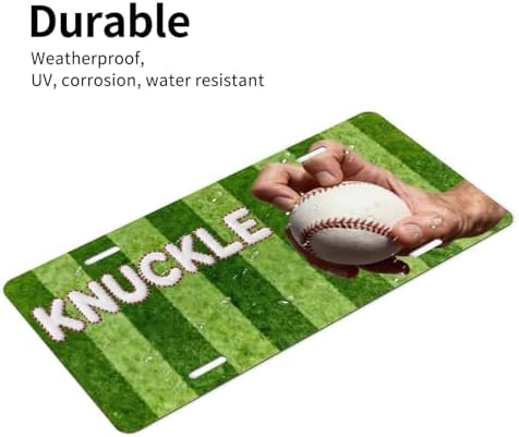 Knuckle Baseball Front License Plate 6" * 12" for Women
