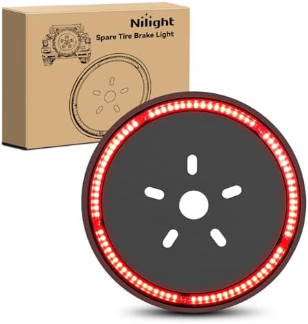 Nilight Spare Tire Brake Light, 3rd Brake Light for Jeep Wrangler JK JKU