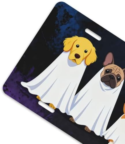Little Dog Ghosties Front License Plate 6" * 12" for Women