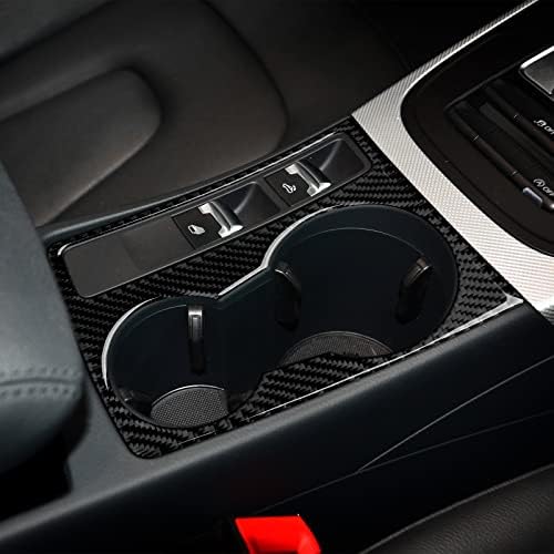 Car Cup Holder Water Cover Decals for Audi A4 A5 S4 S5 RS4 RS5 Accessories Carbon Fiber Interior Stickers