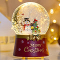 Christmas Snow Globe Lantern Water Glittering Snowman Crown with Music & Timer, USB Lined/Battery Operated Lighted Water Lantern for Christmas Festival Decoration Gifts by Qualdout