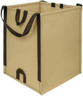 DURASACK Heavy Duty Home and Yard Bags 48-Gallon Reusable Self-Standing Lawn and Leaf Bags Garbage Can with Reinforced Handles, Khaki, 3 Pack by DURASACK