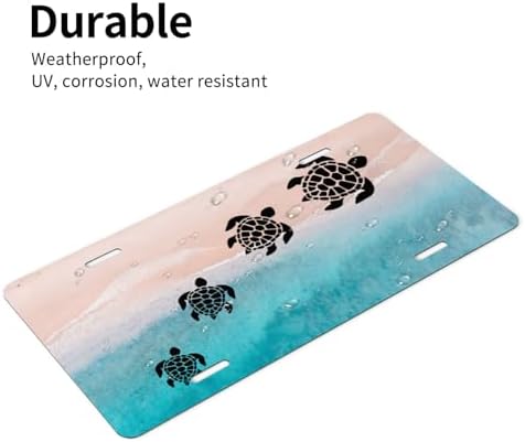 Sea Turtle Ocean Front License Plate 6" * 12" for Women