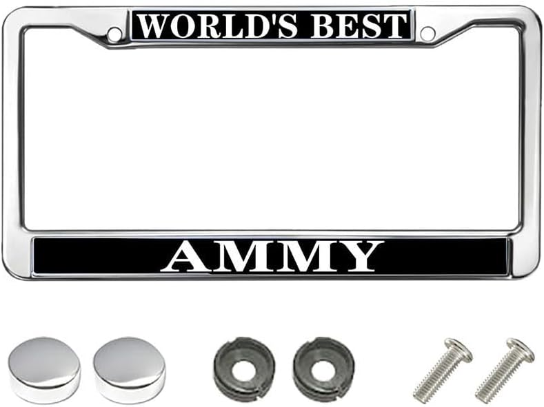 World's Best Chrome License Plate Frame Metal Woman Girl Gift License Plate Frame for Women Wife Mom