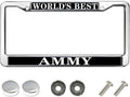 World's Best Chrome License Plate Frame Metal Woman Girl Gift License Plate Frame for Women Wife Mom