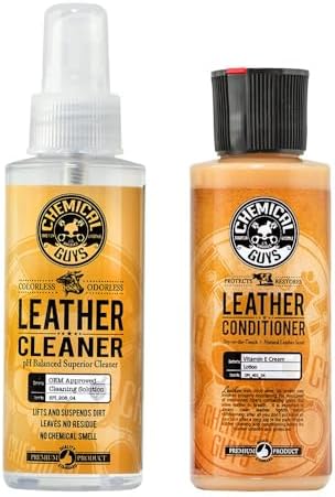 Chemical Guys, Leather Cleaner & Conditioner Kit, Travel Size, 2 x 4 oz