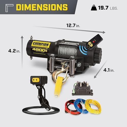 Champion Power Equipment 4500-lb. ATV/UTV Wireless Winch Kit - Image 4