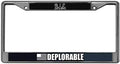 GND Deplorable Silver License Plate Frame Slim Style Metal Chrome License Plate Frame Stainless Steel Chrome License Plate Frame for US Vehicles